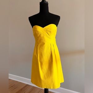Nanette Lepore Yellow Strapless A-line Dress Size 2!
